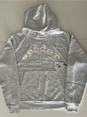Sp5der VVS Heather Grey Hoodie